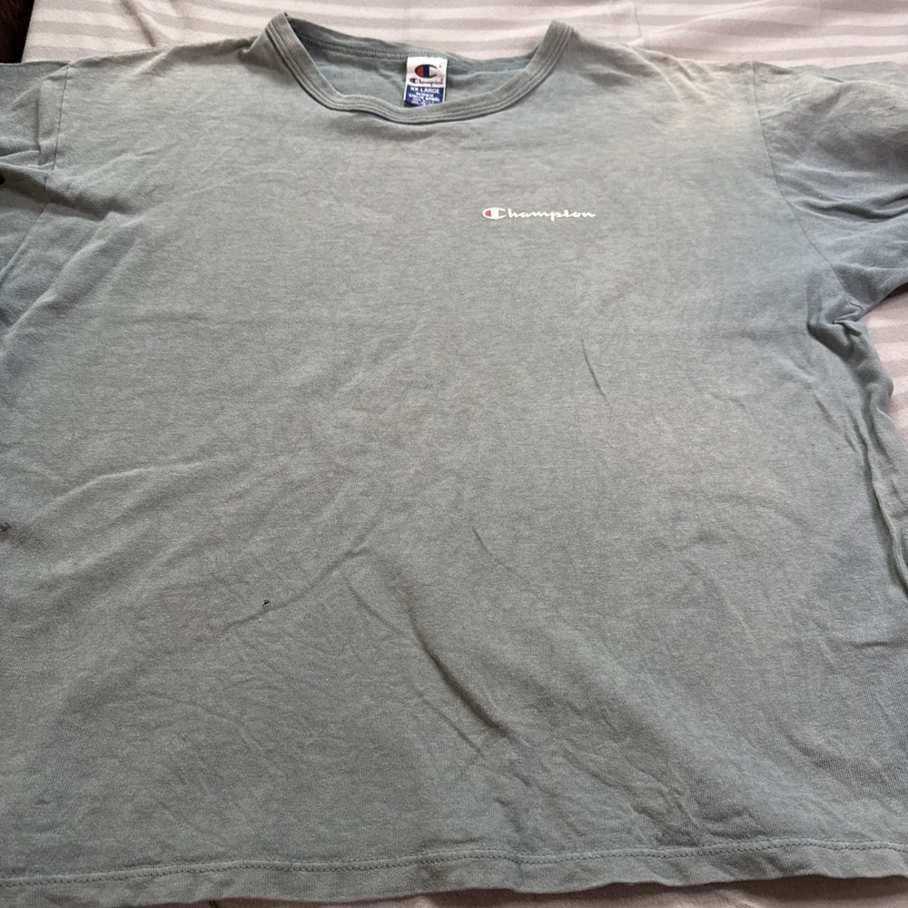 Vintage‎ Champion Shirt Mens XL Gray Made USA T1011 Athletic Cotton Tee 90s READ